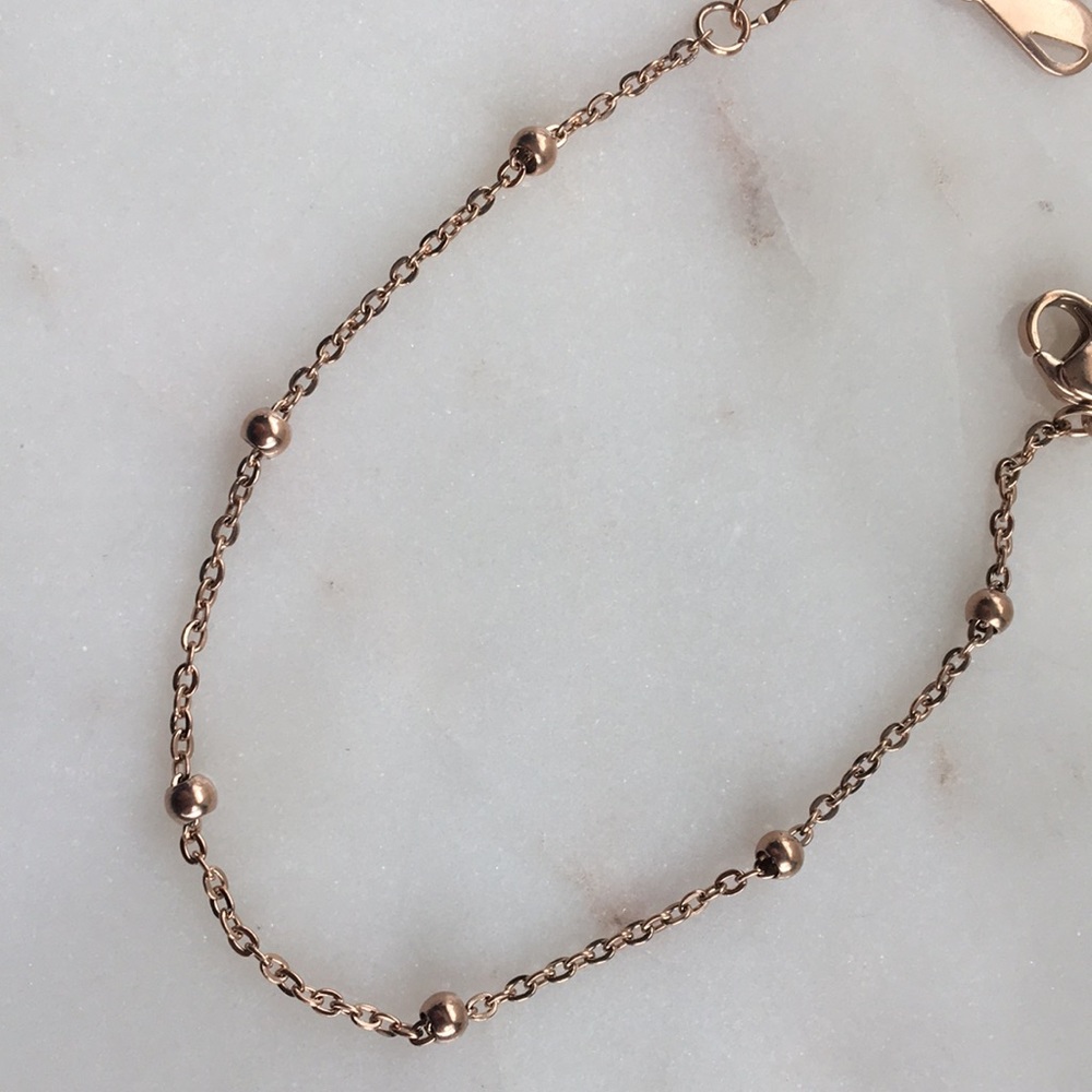 Rose gold ball bracelet